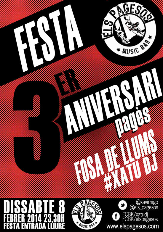 FIESTA 3er ANIVERSARIO PAGÈS